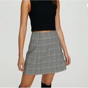 Aritzia Babaton Plaid "Hopper" Mini Skirt, A-Line, Preppy, Y2K, Academia, Sz 4